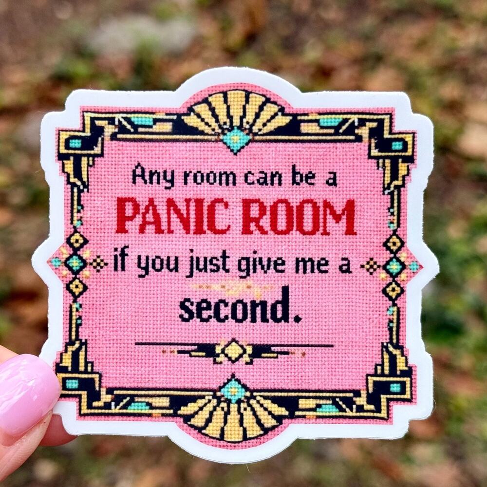 Funny Panic Room Sticker Introvert Humor Sticker Anxiety Bookish Sarcastic